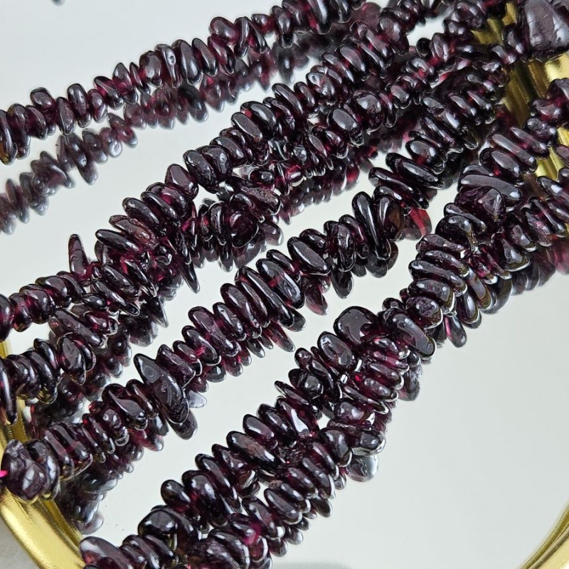 Нить 39 см Гранат натуральный 4-8 мм, бусины каменная крошка  (3266) для бижутерии купить с доставкой по России | Интернет‑магазин Viva Beads
