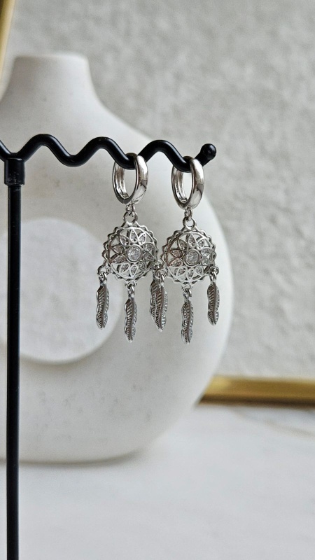 Amulet  — набор материалов для создания серёжек с ловцом снов (НАБОР-68)