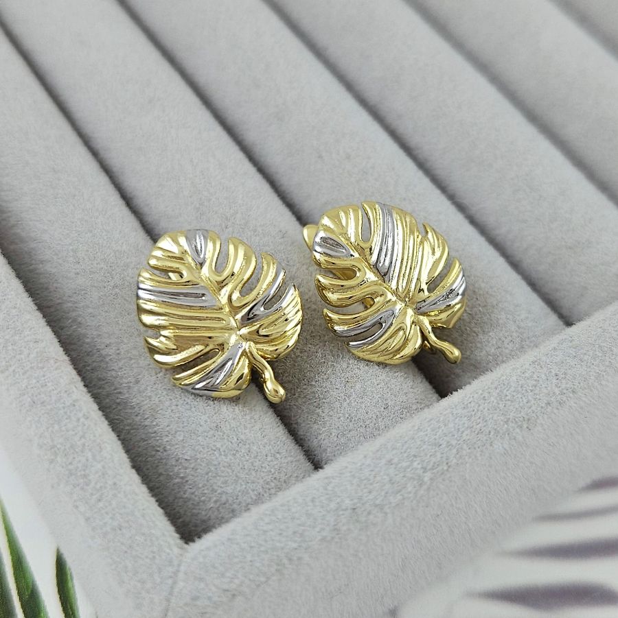 Швензы с английским замком Лист 19х14.5 мм, биколор (10088-БК) швензы для серег купить с доставкой по России | Интернет-магазин Viva Beads