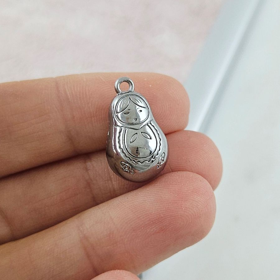 Подвеска Матрешка 19x11.2 мм, нержавеющая сталь (10096) купить с доставкой по России | Интернет-магазин Viva Beads