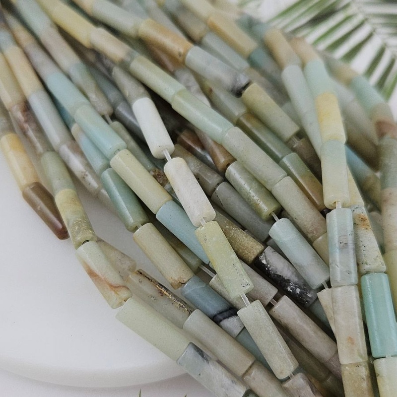 Нить 19 см Амазонит 4.5х13 мм бусины трубочки (9932-АМ) купить в Воронеже | Заказать в интернет-магазине Viva Beads
