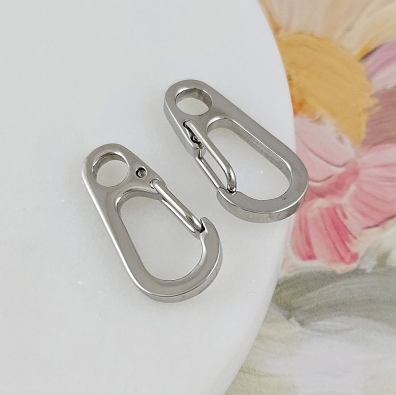 Замок карабин 20.3х10 мм, нержавеющая сталь (10137-20) замок для украшений купить с доставкой по России | Интернет-магазин Viva Beads