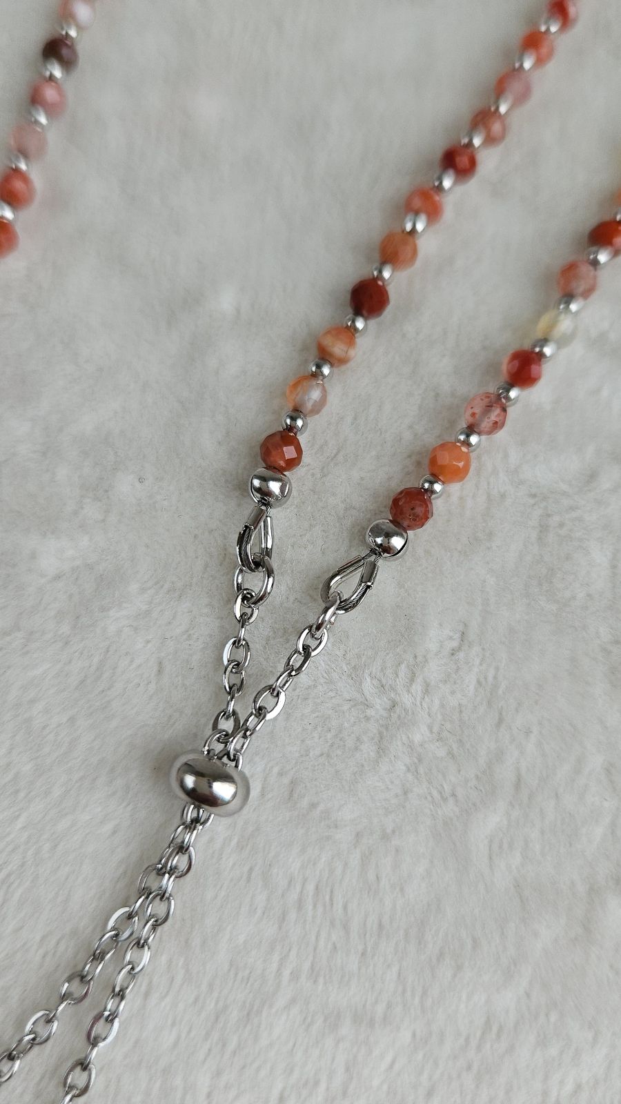 Колье-галстук из агата с подвесками в морском стиле - набор материалов для самостоятельной сборки (НАБОР-86)