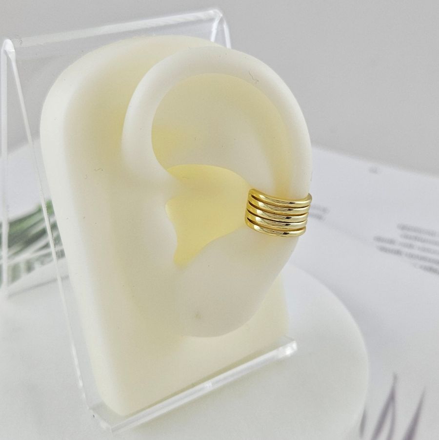 1 шт. Кафф на ухо 12.8х7.6 мм, позолота 14К (10047-З) купить с доставкой по России | Интернет-магазин Viva Beads