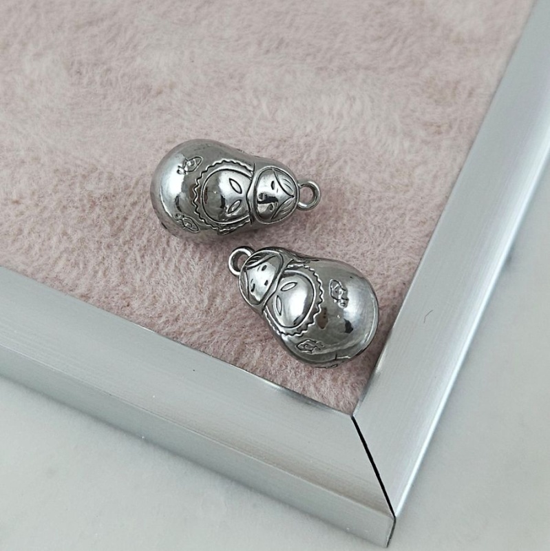 Подвеска Матрешка 19x11.2 мм, нержавеющая сталь (10096) купить с доставкой по России | Интернет-магазин Viva Beads