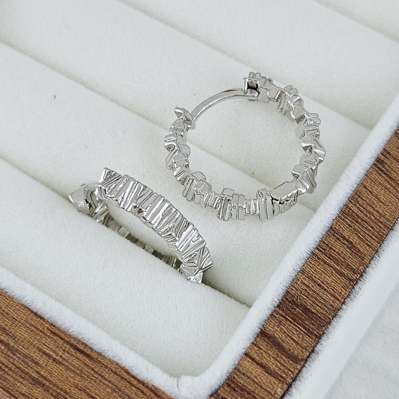 Швензы кольца, бублики, конго 20х3.8 мм фактурные, родиевое покрытие (10240-Р) купить с доставкой по России | Интернет-магазин Viva Beads