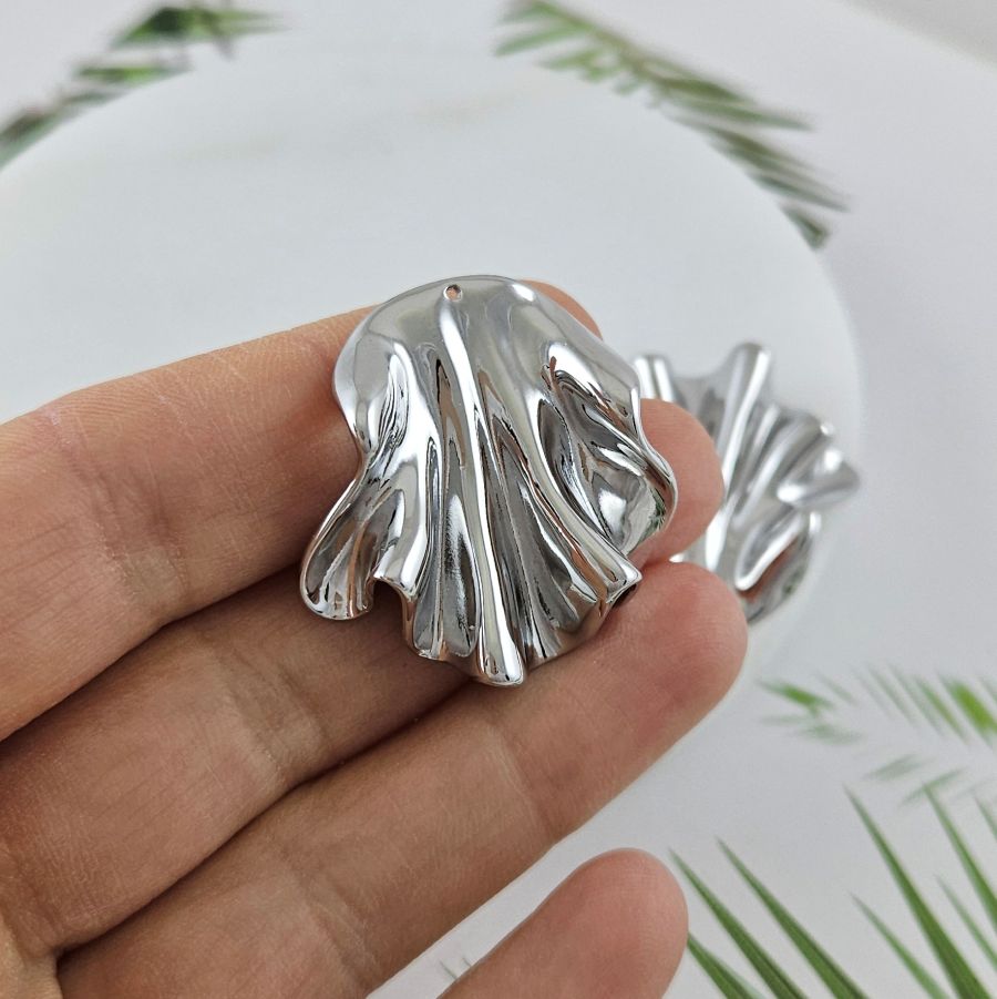 Подвеска Волнистая 31х30 мм, родиевое покрытие (10021-Р) купить с доставкой по России | Интернет-магазин Viva Beads