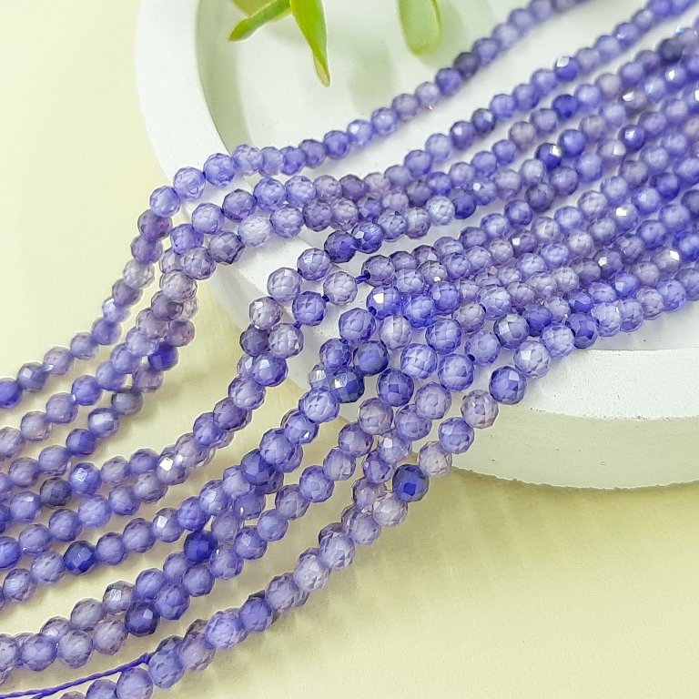 Нить 18 см Цирконы 3 мм фиолетовый (5472-Ф) купить в Воронеже  | Заказать в интернет-магазине Viva Beads
