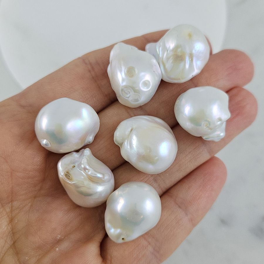 УЦЕНКА 1 шт. Жемчуг барочный крупный 15.5-18.5х17-21 мм А+, белый (9925-УЦ)