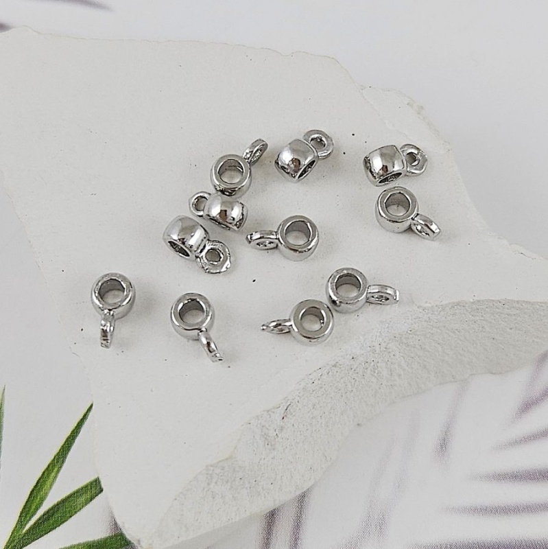 Бейл 6.3х4х2.4 мм внутр. d 2 мм с родиевым покрытием (9974-Р) купить в Воронеже | Заказать в интернет-магазине Viva Beads
