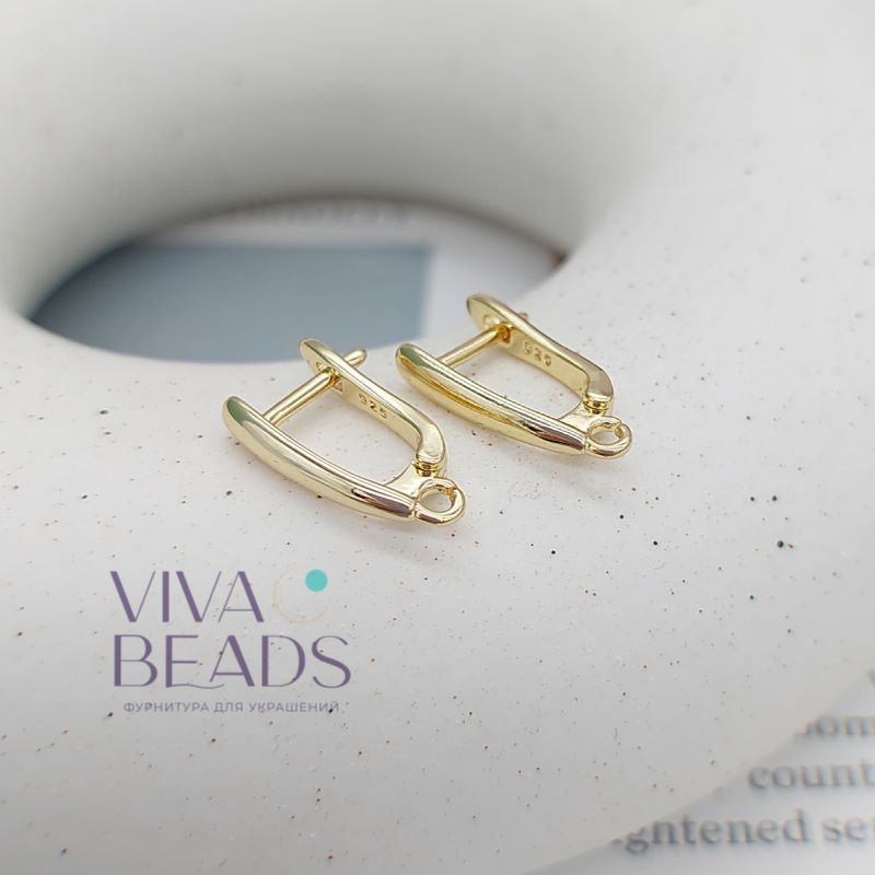 УЦЕНКА Швензы с замком 17х3 мм позолота (6311-З-УЦ) купить в Воронеже | Заказать в интернет-магазине Viva Beads
