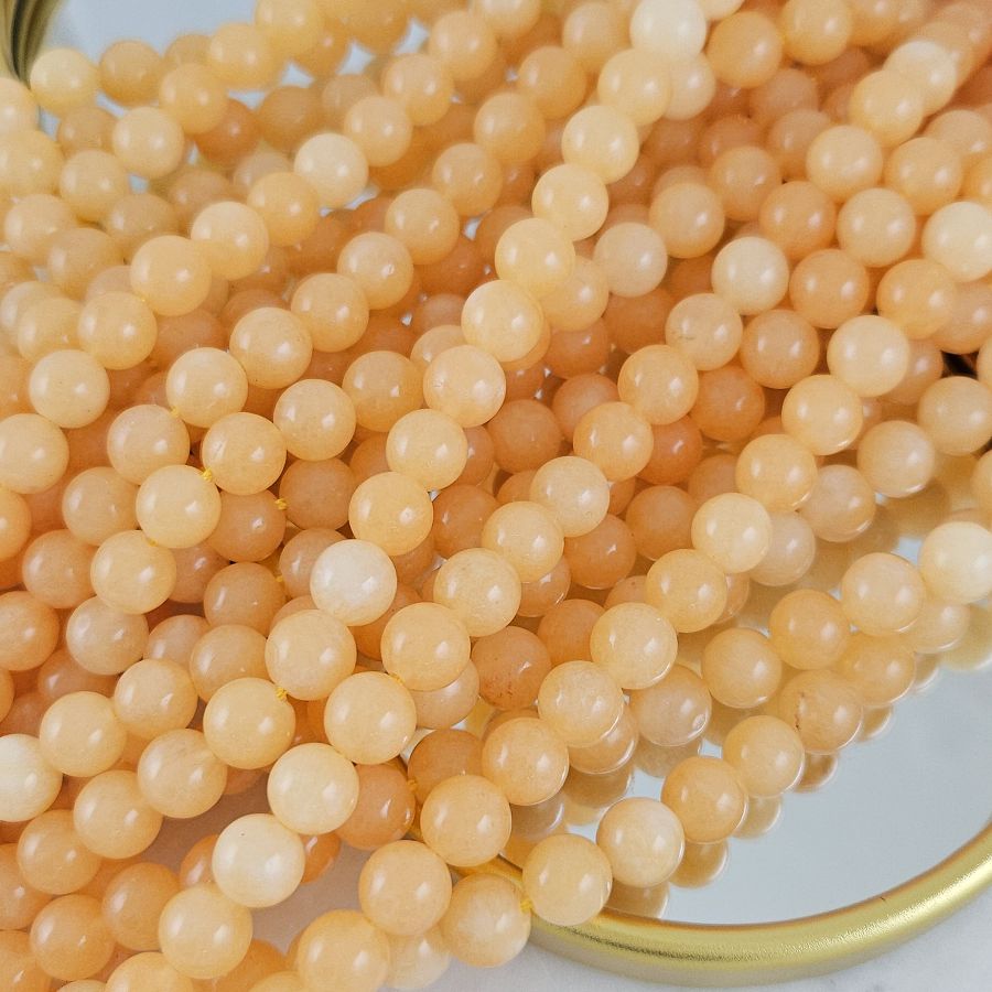 Кварц тонированный ок. 8.5 мм, бусины гладкий шар, желтый (10268-8) для бижутерии купить с доставкой по России | Интернет‑магазин Viva Beads

