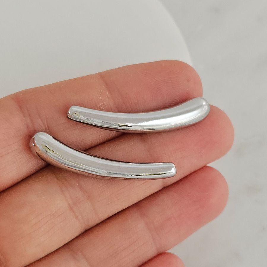 Бусина разделитель 33х5.8 мм удлиненная капля, родиевое покрытие (8029-Р) купить с доставкой по России | Интернет-магазин Viva Beads