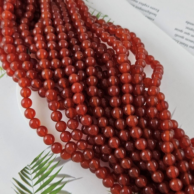 Нить 38 см Агат красный ок. 8 мм бусины круглые гладкие (10050-8) для бижутерии купить с доставкой по России | Интернет‑магазин Viva Beads
