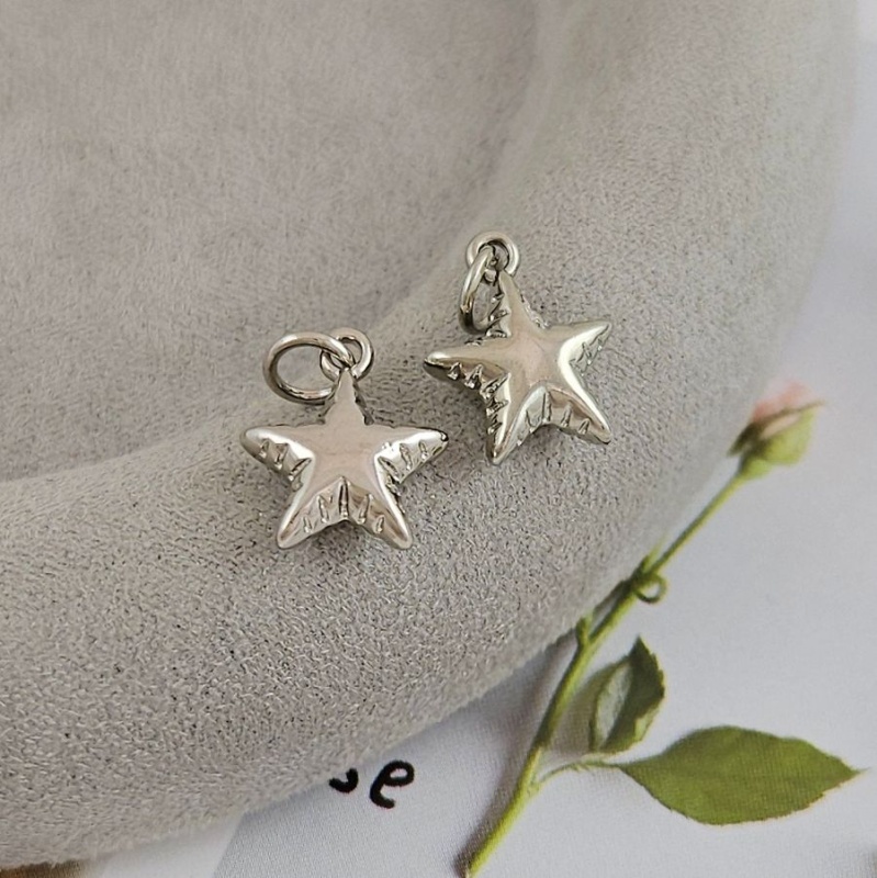 УЦЕНКА Подвеска Звезда 13.4x11.2х4.1 мм с родиевым покрытием (9831-Р-УЦ) купить с доставкой по России | Интернет-магазин Viva Beads