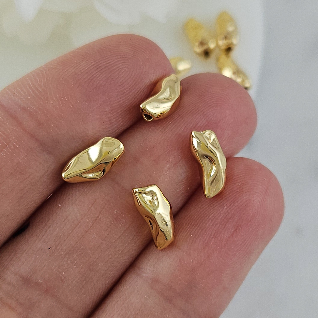 1 шт. Бусина разделитель фри форм 9.2х4 мм позолота 14К (7882-З) купить с доставкой по России | Интернет-магазин Viva Beads