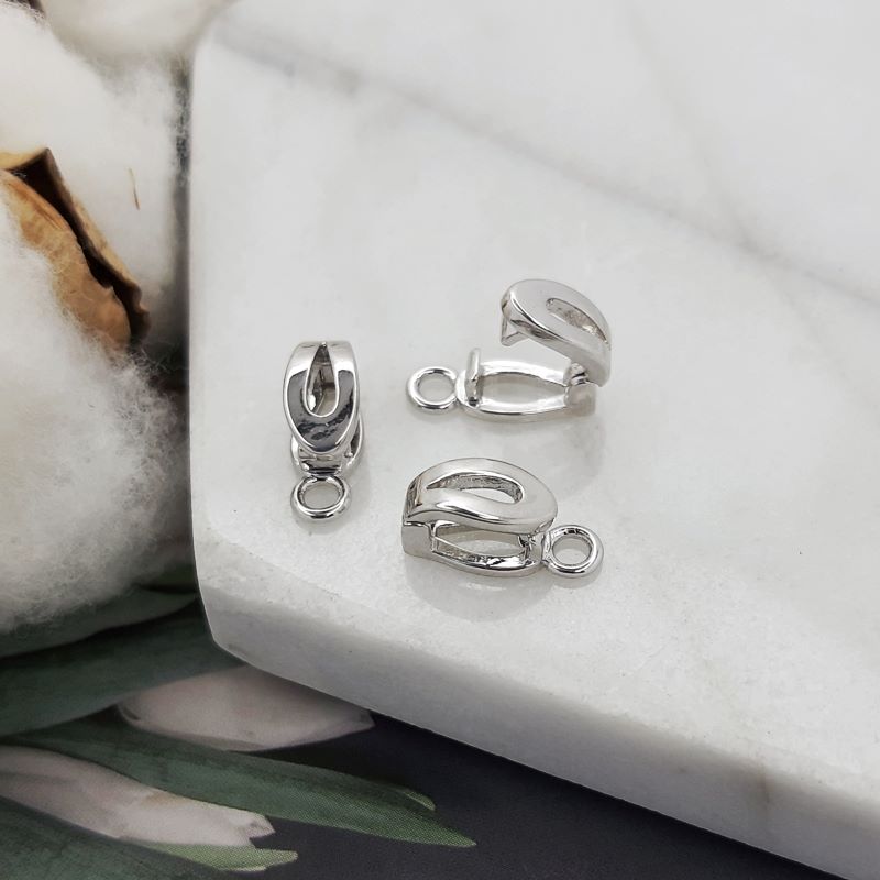 УЦЕНКА Бейл разъемный 11х4х5 мм родиевое покрытие (4903-Р-УЦ) купить в Воронеже | Заказать в интернет-магазине Viva Beads
