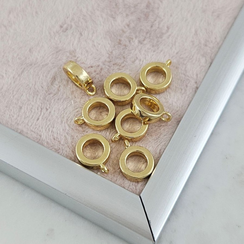 Бейл держатель для кулона 11.3х8.4х20.8 мм, внутр. d 5 мм, позолота 14К (10171-З) купить с доставкой по России | Интернет-магазин Viva Beads