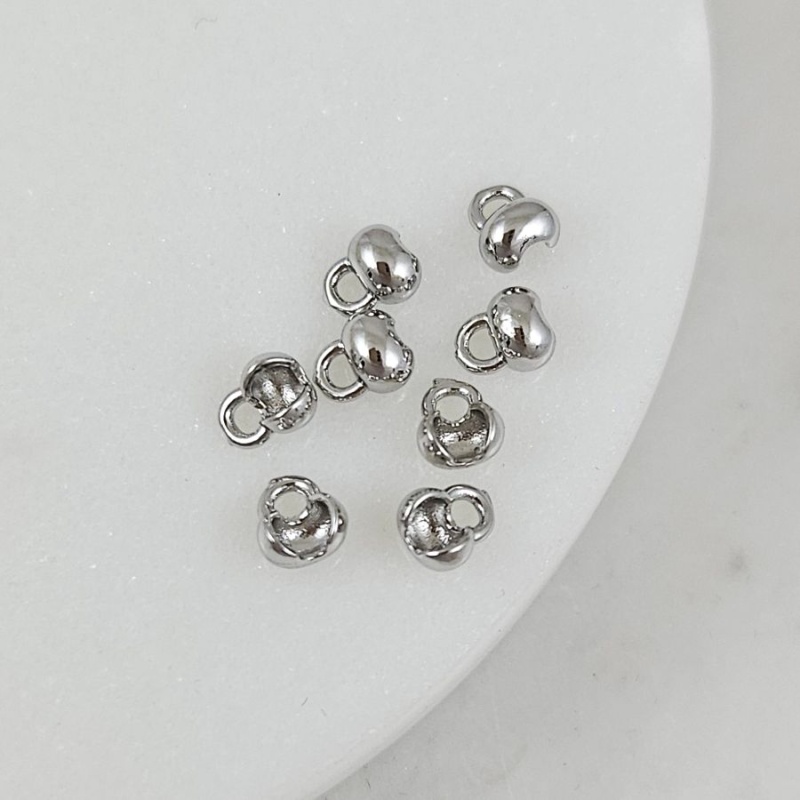 1 шт. Концевик зажимной 5.7х3.3 мм, для шарика до 1.5 мм, родиевое покрытие (7449-Р/1.5) купить с доставкой по России | Заказать в интернет-магазине Viva Beads
