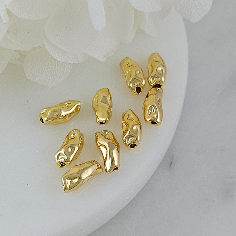 1 шт. Бусина разделитель фри форм 9.2х4 мм позолота 14К (7882-З) купить с доставкой по России | Интернет-магазин Viva Beads