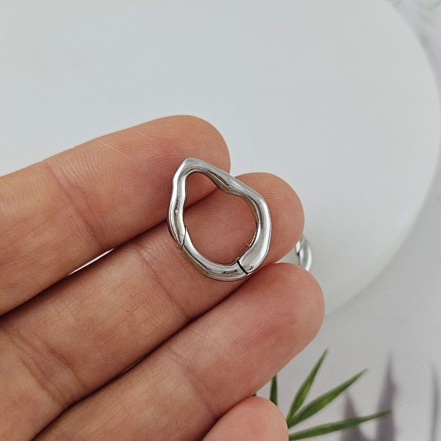 Замок карабин 18.6*14.1 мм родиевое покрытие (9828-Р) купить в Воронеже | Заказать в интернет-магазине Viva Beads
