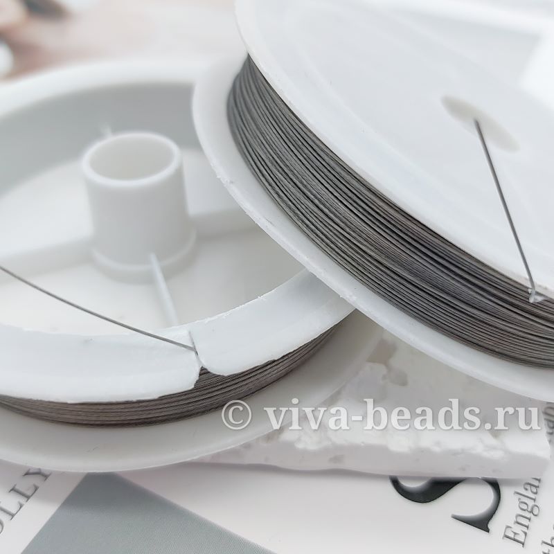 70 м Тросик ювелирный, ланка 0.38 мм стальной (7134) купить с доставкой по России | Интернет-магазин Viva Beads