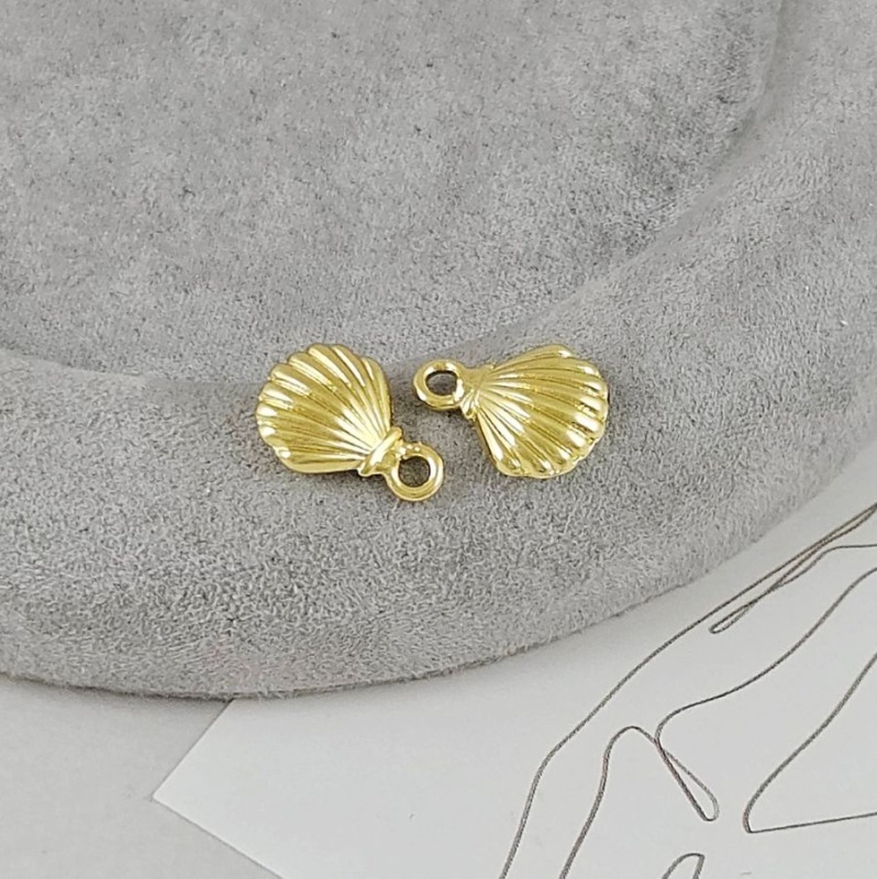 УЦЕНКА Подвеска Ракушка 13.8х10х3.9 мм позолота 14К (9537-З-УЦ)