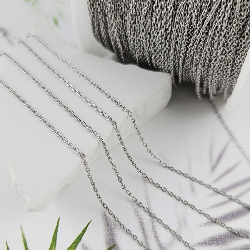 1 м Цепь тонкая якорная толщиной 0.9 мм, нержавеющая сталь (10068-1) купить с доставкой по России | Интернет-магазин Viva Beads