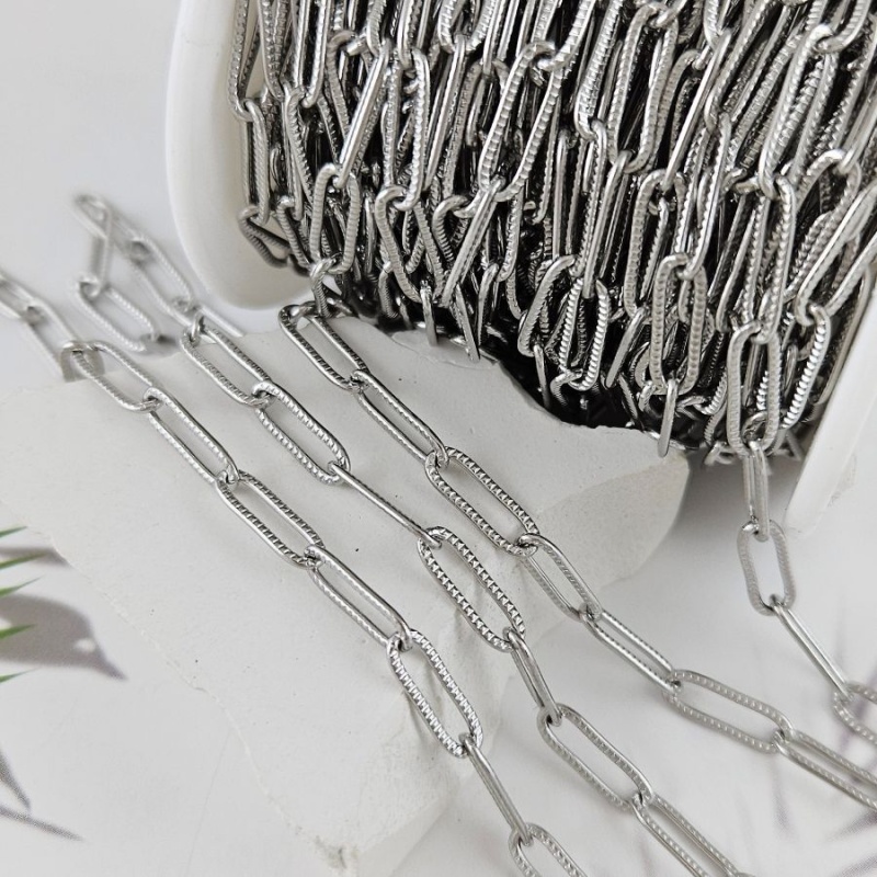 50 см Цепь текстурированная толщиной 4 мм, нержавеющая сталь (10070) купить с доставкой по России | Интернет-магазин Viva Beads