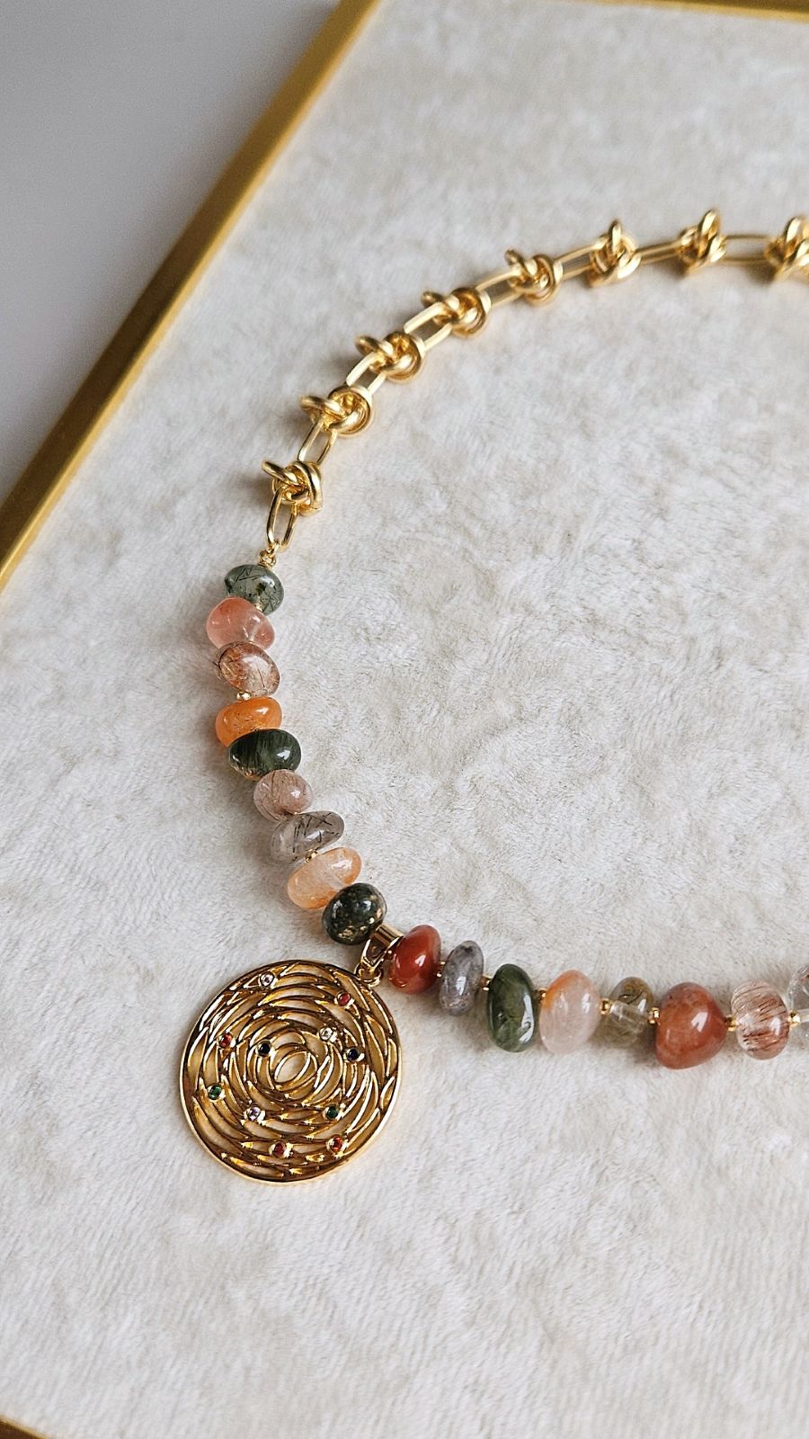 ВИТА: набор материалов для создания колье из кварца (НАБОР-63) купить с доставкой по России | Интернет-магазин Viva Beads