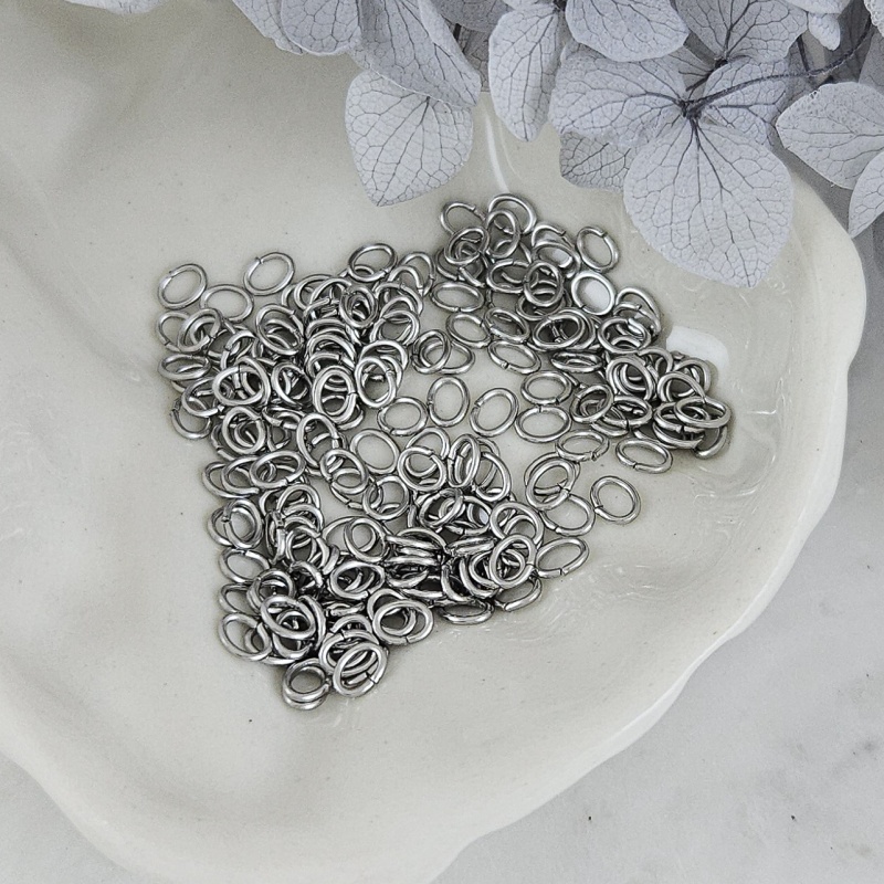 10 шт. Колечки овальные 4х3x0.6 мм соединительные разъемные, нержавеющая сталь (10246-4) соединительные колечки и кольца-коннекторы купить с доставкой по России | Интернет-магазин Viva Beads
