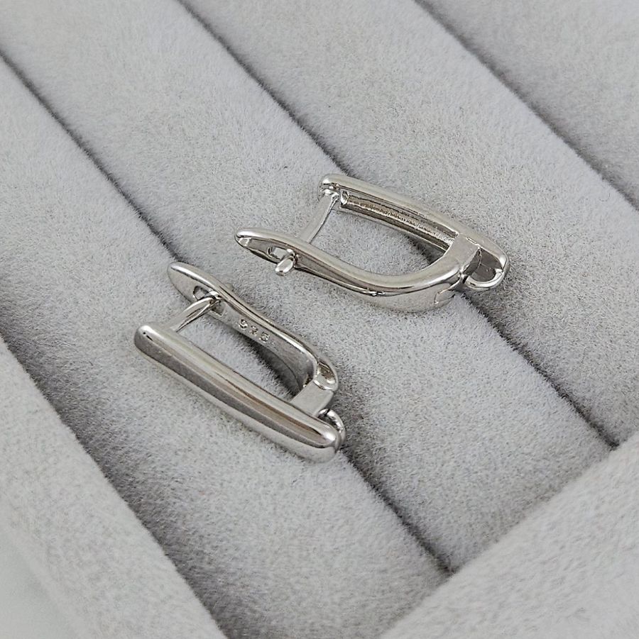 Швензы с английским замком базовые 16х3 мм родиевое покрытие (5382-Р) швензы для серег купить с доставкой по России | Интернет-магазин Viva Beads