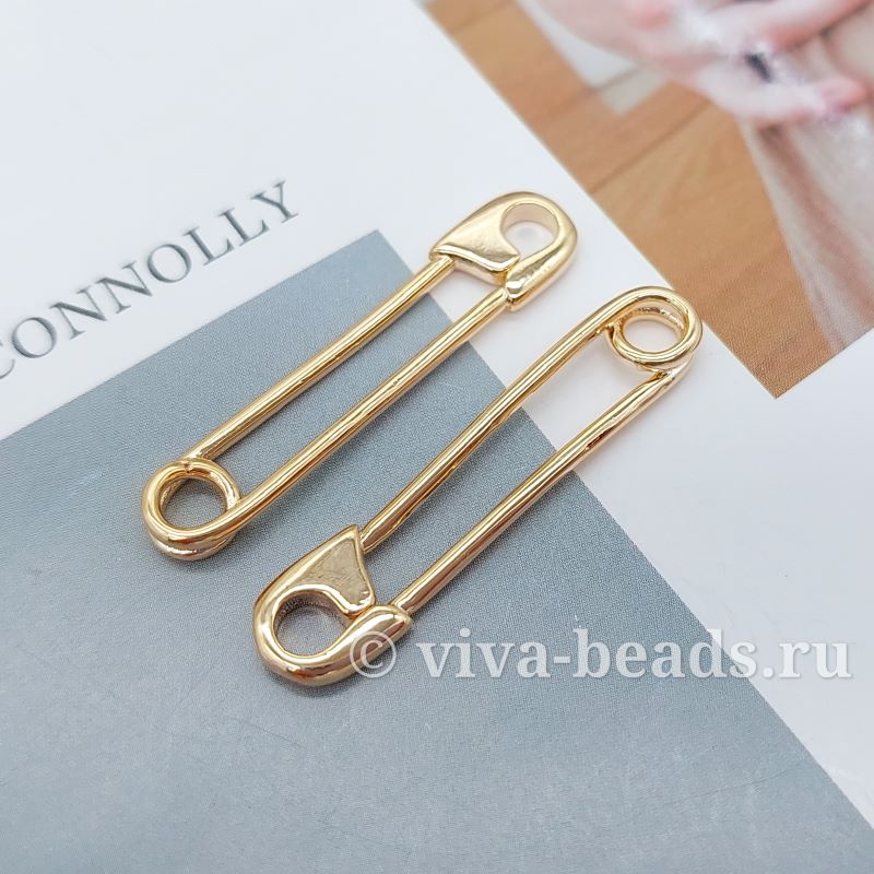 УЦЕНКА Коннектор Булавка 38.5х8.3 мм позолота (7345-З-УЦ)