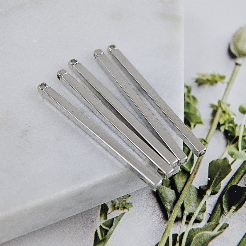 Подвеска палочка 30x2x2 мм родиевое покр. (4283-30-Р) купить с доставкой по России | Интернет-магазин Viva Beads