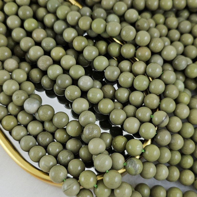 Нить 18 см Агат Авокадо ок. 8.2 мм бусины гладкий шар (10267-8) для бижутерии купить с доставкой по России | Интернет‑магазин Viva Beads
