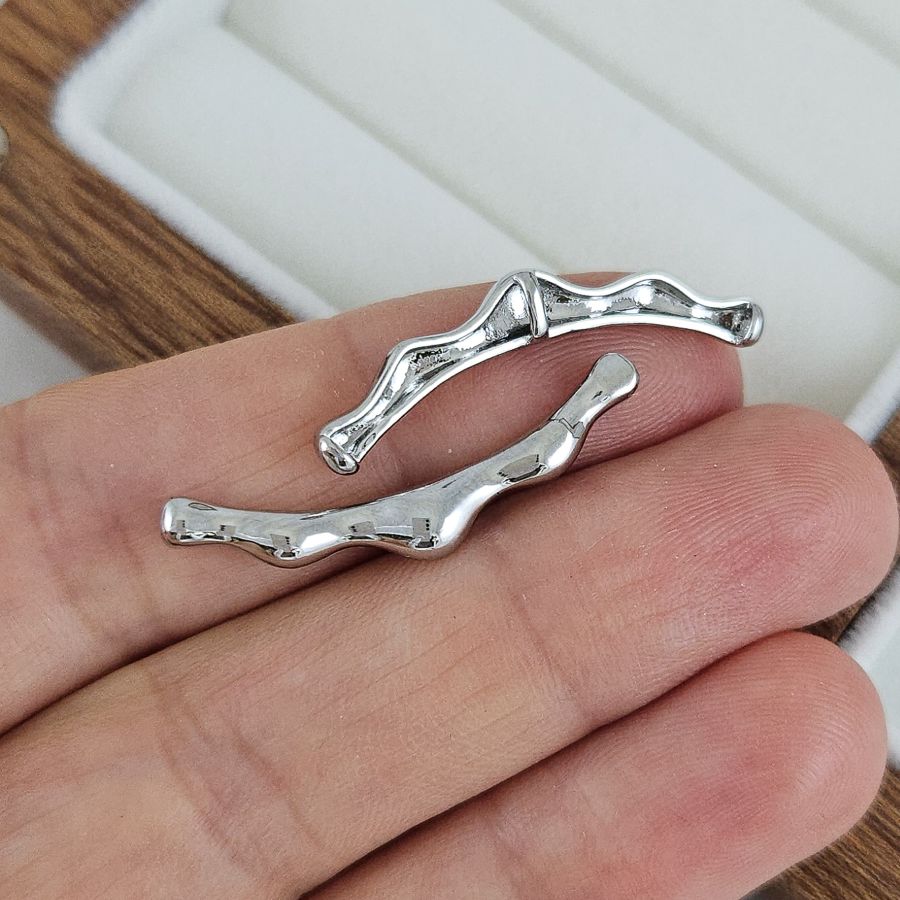 Бусина разделитель, бейл трубочка 30х3 мм родиевое покрытие (10225-Р) купить с доставкой по России | Интернет-магазин Viva Beads