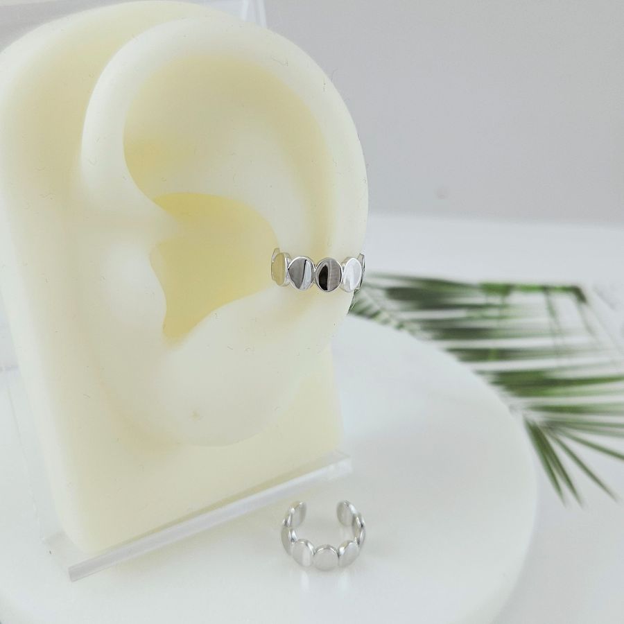 1 шт. Кафф на ухо 13х4.8 мм, родиевое покрытие (10089-Р) купить с доставкой по России | Интернет-магазин Viva Beads