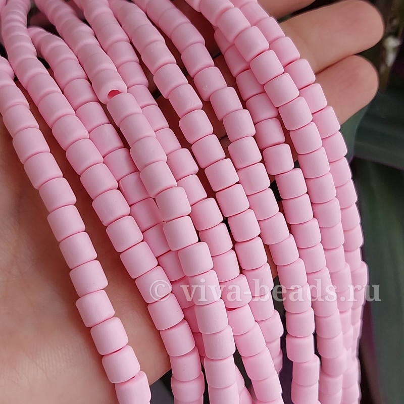 Нить 19 см Каучук (пластик) 6 мм розовый (6486-РОЗ)
