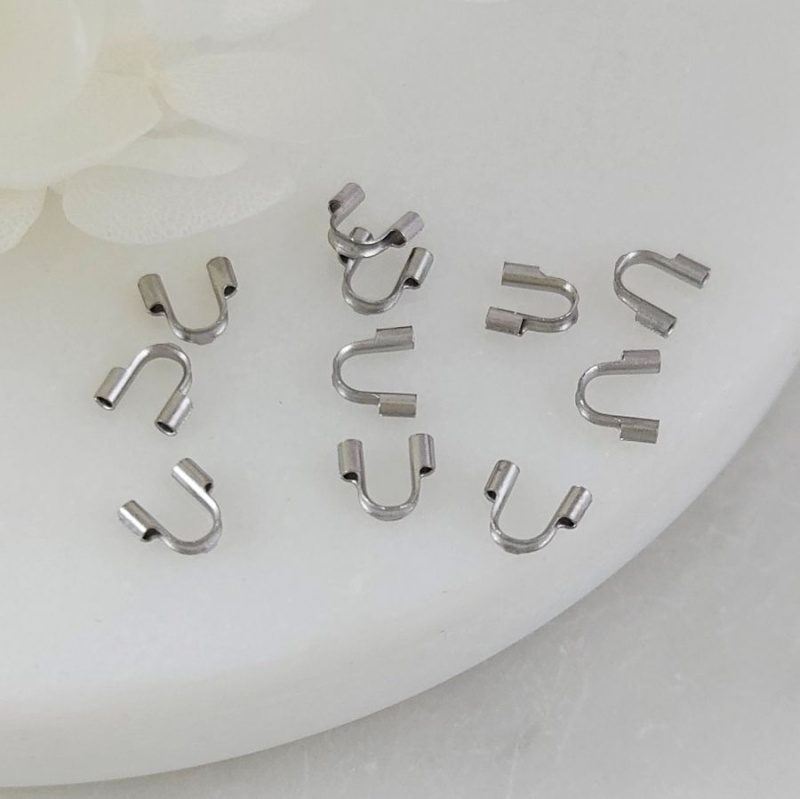 1 шт. Защита тросика, протектор 5.3x4.8x1.2 мм нержавеющая сталь (7493) купить с доставкой по России | Интернет-магазин Viva Beads