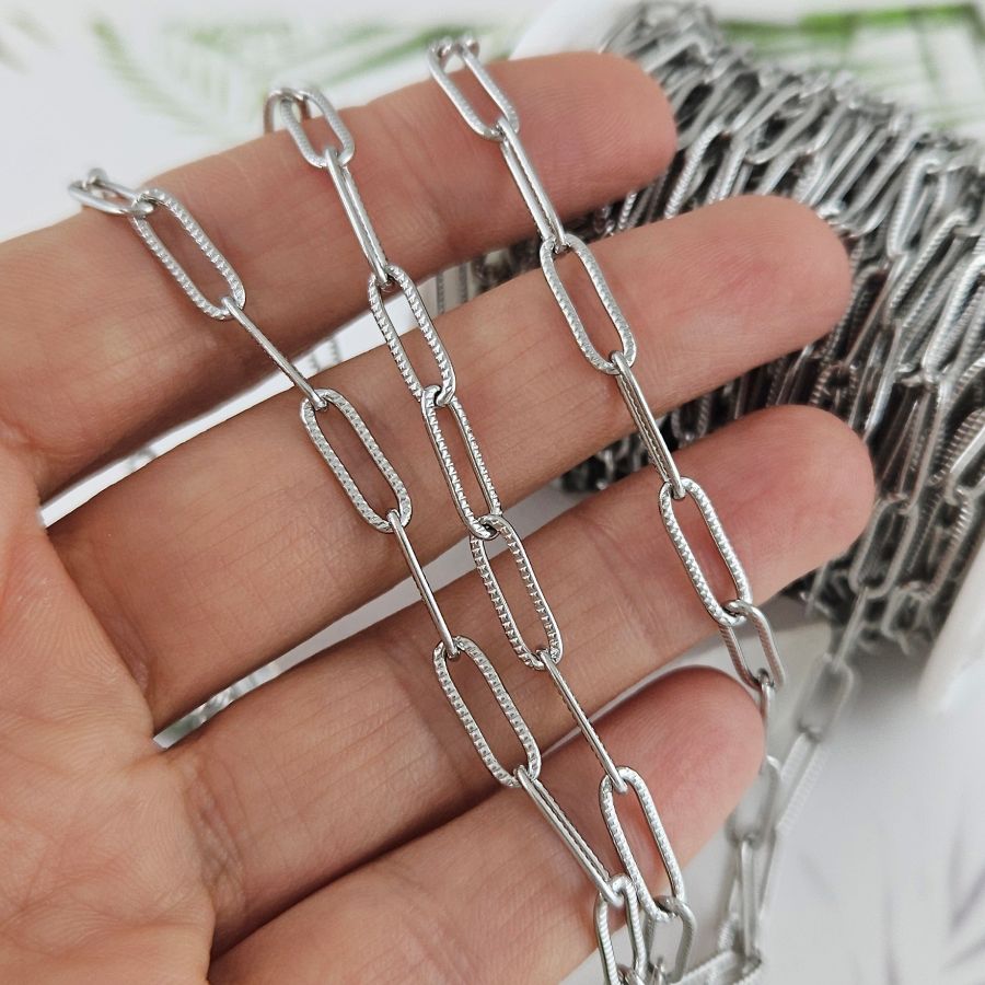 50 см Цепь текстурированная толщиной 4 мм, нержавеющая сталь (10070) купить с доставкой по России | Интернет-магазин Viva Beads