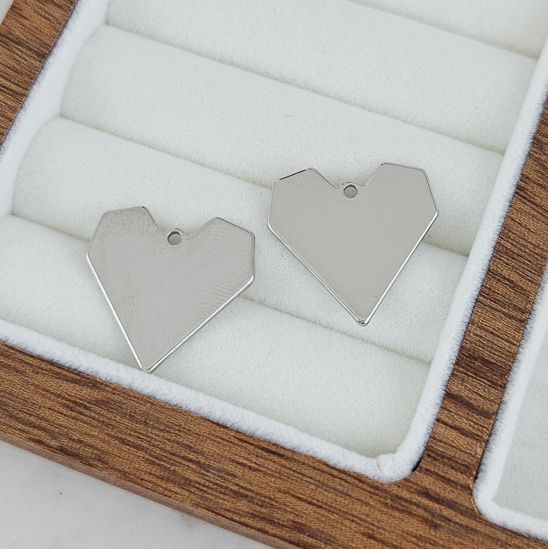 УЦЕНКА Подвеска Сердце 18.8х20х1 мм родиевое покрытие (7939-20-Р-УЦ)