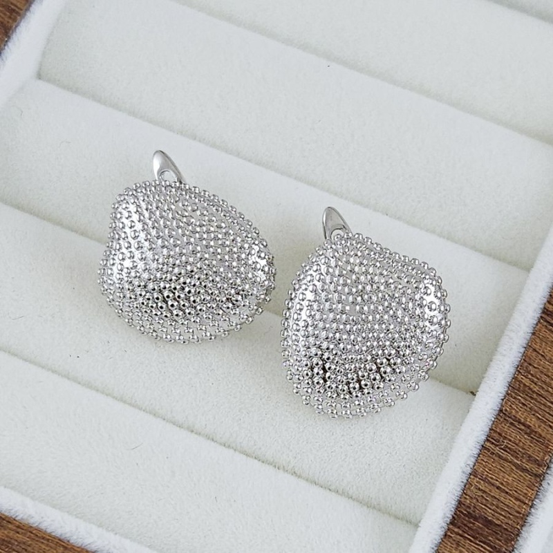 Швензы Ракушка 16.7х16 мм с английским замком, родиевое покрытие (10290-Р) швензы для серег купить с доставкой по России | Интернет-магазин Viva Beads