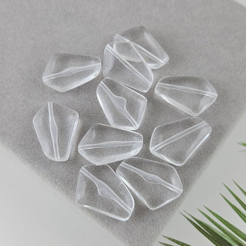 1 шт. Бусина фри форм 25x18х7.3 мм прозрачная, акрил (10006) купить в Воронеже | Заказать в интернет-магазине Viva Beads
