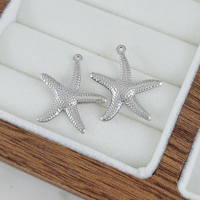 Подвеска Морская звезда 22х20 мм родиевое покрытие (7877-20-Р) купить с доставкой по России | Интернет-магазин Viva Beads