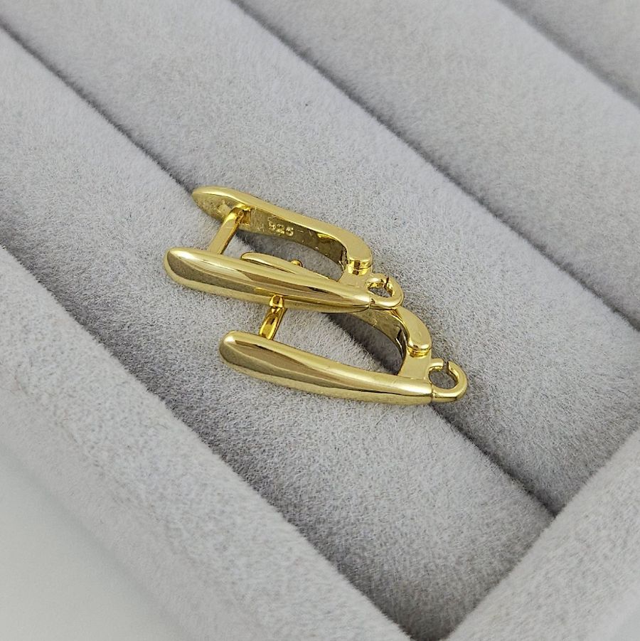 Швензы базовые с английским замком 17х3 мм, позолота 14К (6311-З) швензы для серег купить с доставкой по России | Интернет-магазин Viva Beads