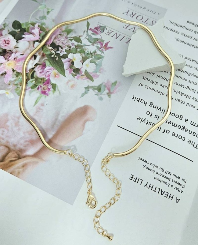 УЦЕНКА Обруч чокер с петельками основа для колье позолота (8745-З-УЦ)