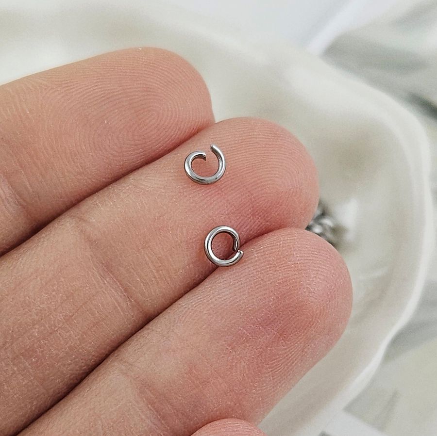 20 шт. Колечки 4x0.8 мм соединительные разъемные, нержавеющая сталь (3908) соединительные колечки и кольца-коннекторы купить с доставкой по России | Интернет-магазин Viva Beads