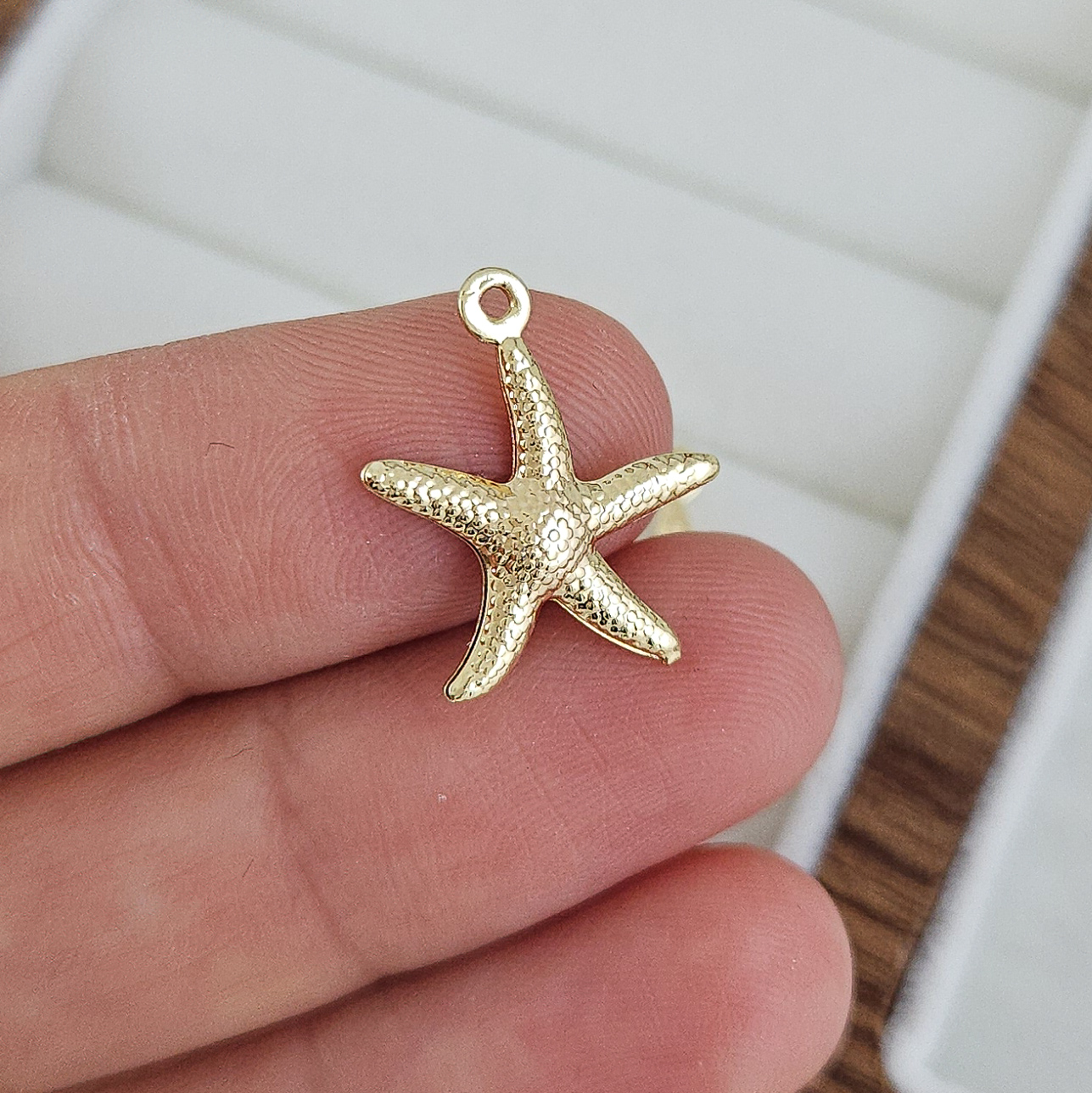Подвеска Морская звезда 18Х15 мм позолота 14К (7877-15-З) купить с доставкой по России | Интернет-магазин Viva Beads