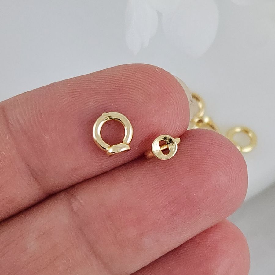 1 шт. Концевик шапочка с кольцом 6х5.5 мм позолота 14К (9581-6-З) купить с доставкой по России | Интернет-магазин Viva Beads