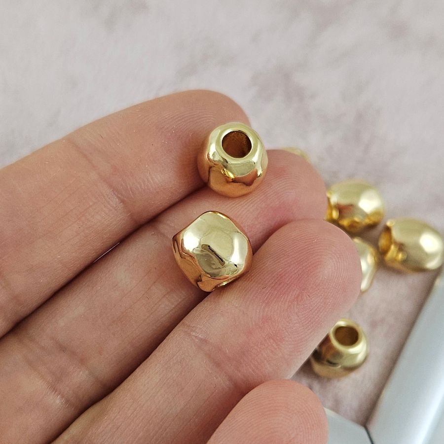 1 шт. Бусина разделитель 9х8.6 мм позолота 14К (10097-З) купить с доставкой по России | Интернет-магазин Viva Beads